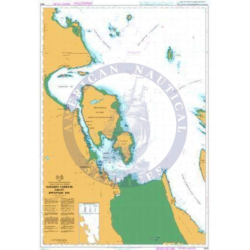 British Admiralty Nautical Chart 4958: Canada, British Columbia/Colombie-Britannique, Vancouver Island/Île de Vancouver, Nanaimo Harbour and/et Departure Bay