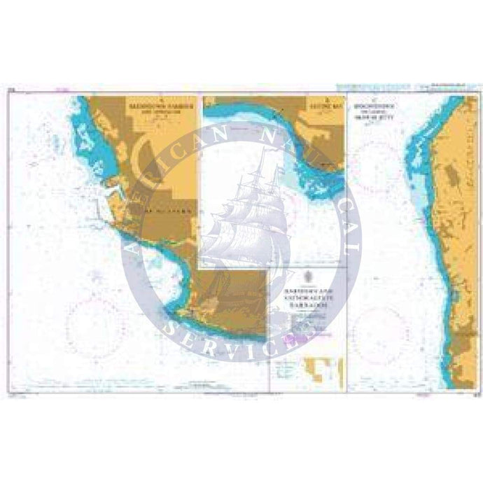British Admiralty Nautical Chart 502: Harbours and Anchorages in Barbados