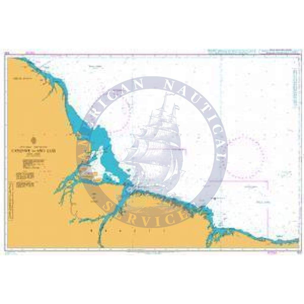 British Admiralty Nautical Chart 520: Cayenne to Sao Luis