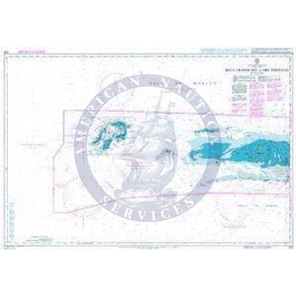 British Admiralty Nautical Chart 525: Boca Grande Key to Dry Tortugas