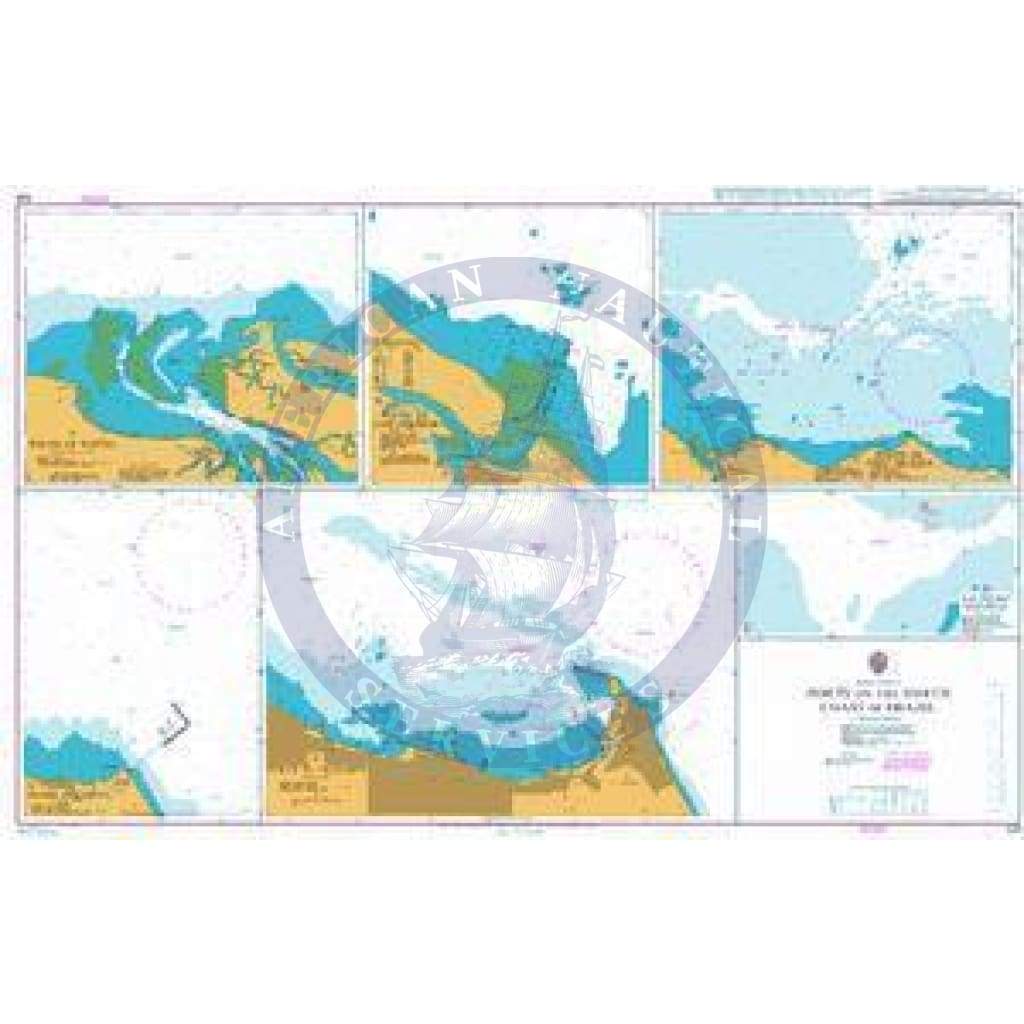 British Admiralty Nautical Chart  526: South America, Ports on the North Coast of Brazil