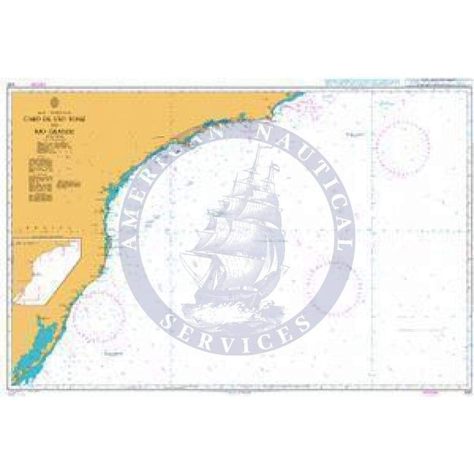 British Admiralty Nautical Chart  530: Brazil - Southern Coast, Cabo de São Tomé to Rio Grande