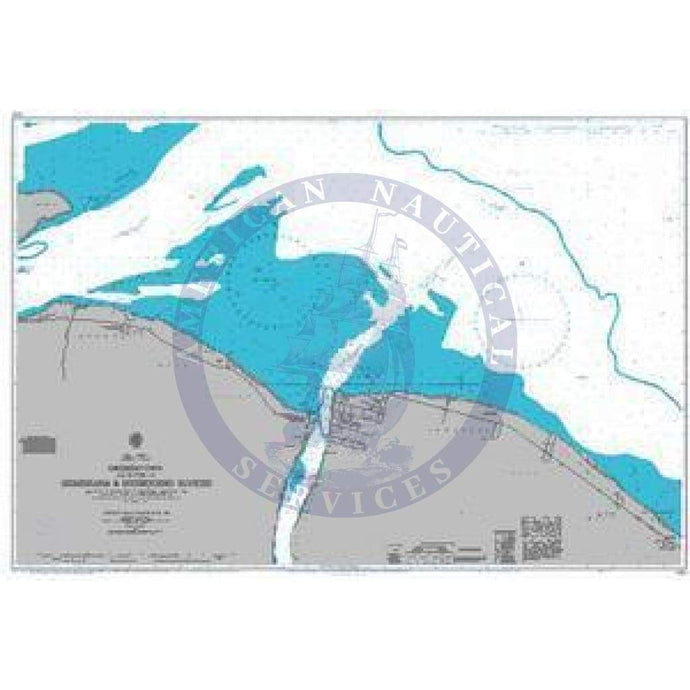 British Admiralty Nautical Chart  533: Georgetown and Mouths of Demerara and Essequibo Rivers