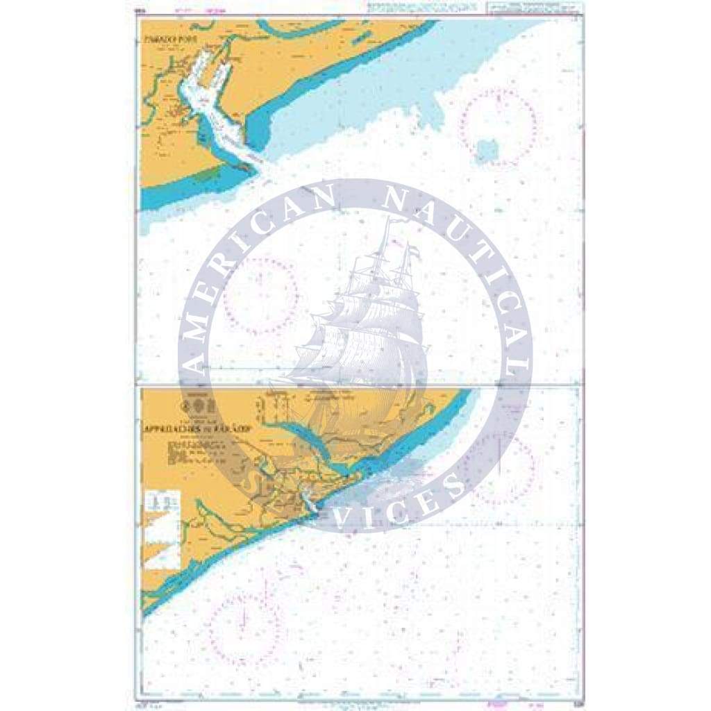 British Admiralty Nautical Chart 538: Approaches to Paradip