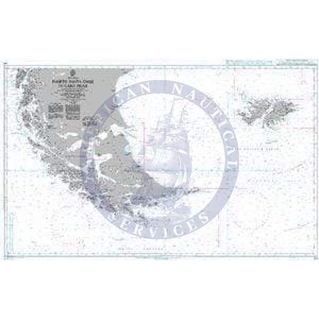 British Admiralty Nautical Chart 539: Puerto Santa Cruz to Cabo Pilar including the Falkland Islands
