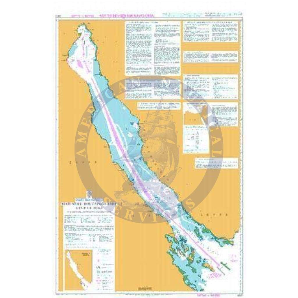 British Admiralty Nautical Chart 5501: Mariners' Routeing Guide - Gulf of Suez