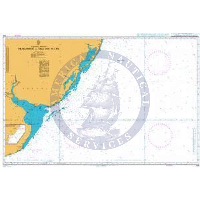British Admiralty Nautical Chart 556: Tramandai to Mar del Plata