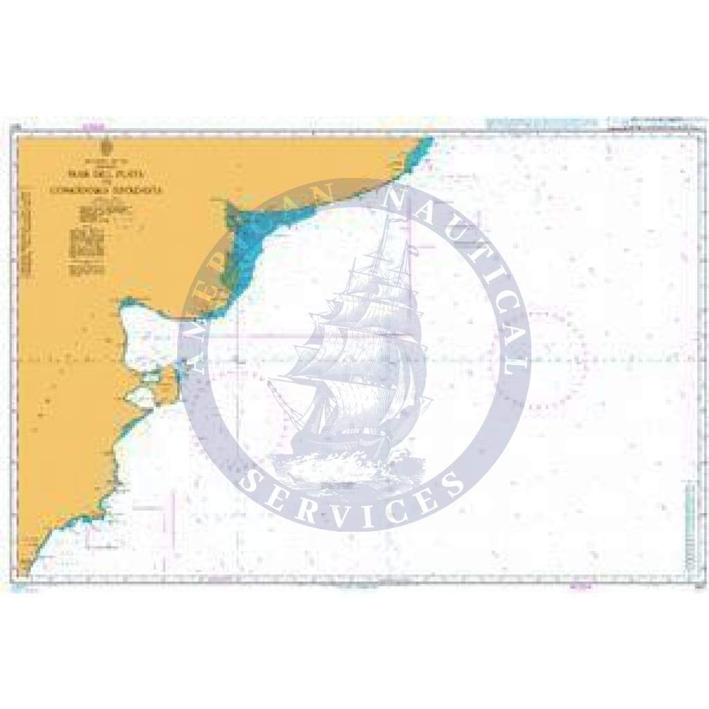 British Admiralty Nautical Chart 557: South America - East Coast, Argentina, Mar del Plata to Comodoro Rivadavia