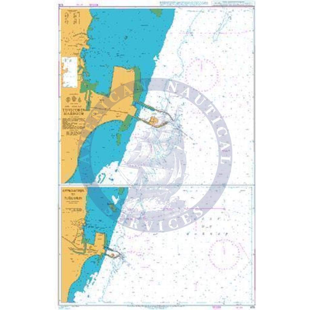 British Admiralty Nautical Chart 576: Tuticorin Harbour - Amnautical