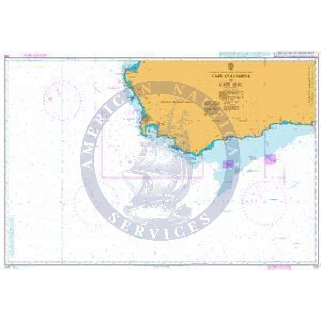 British Admiralty Nautical Chart 578: Cape Columbine to Cape Seal