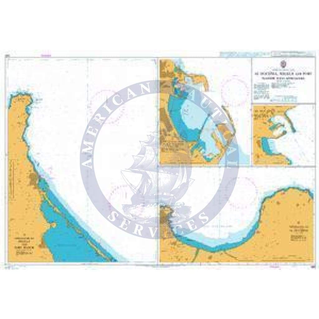 British Admiralty Nautical Chart 580: Al Hoceima, Melilla and Port Nador with Approaches