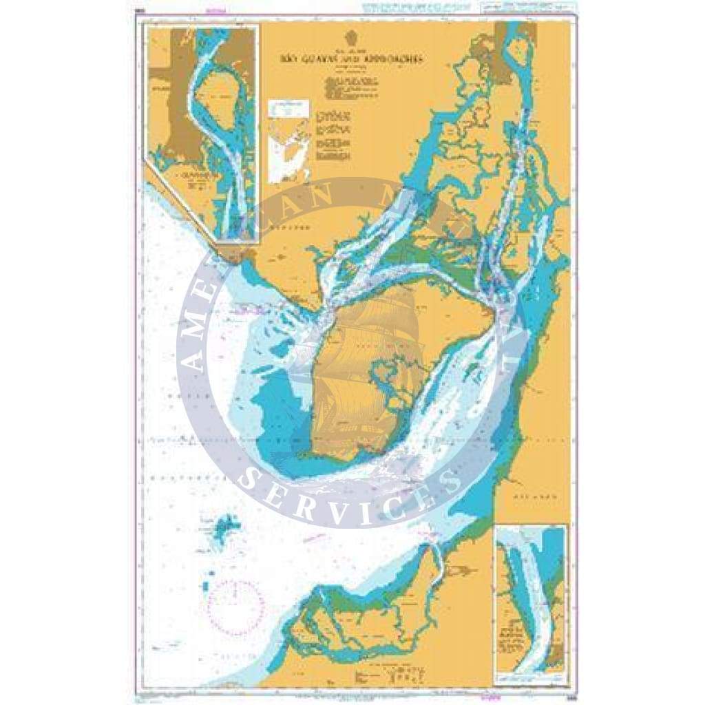 British Admiralty Nautical Chart 586: Rio Guayas and Approaches
