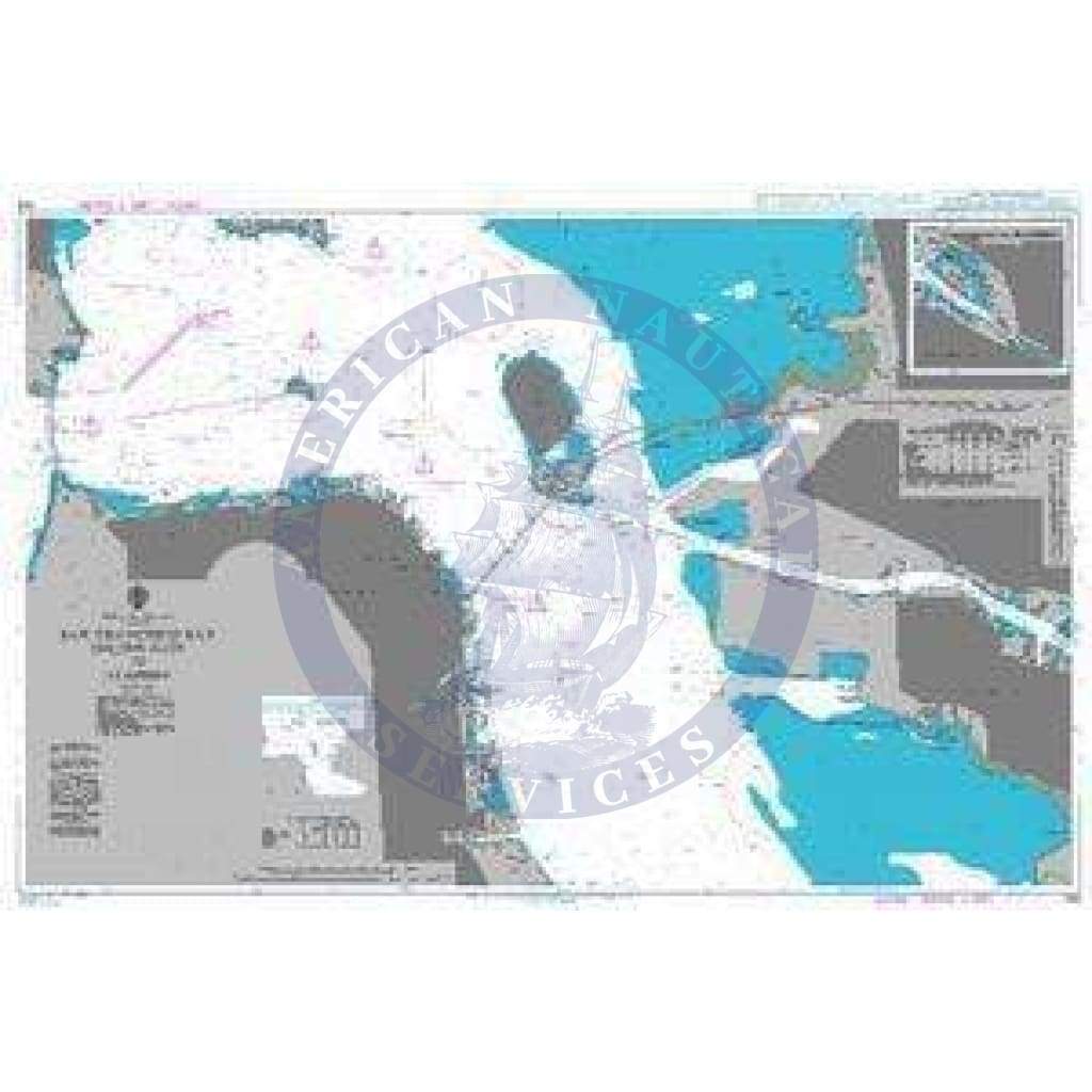 British Admiralty Nautical Chart 588 San Francisco Bay Amnautical