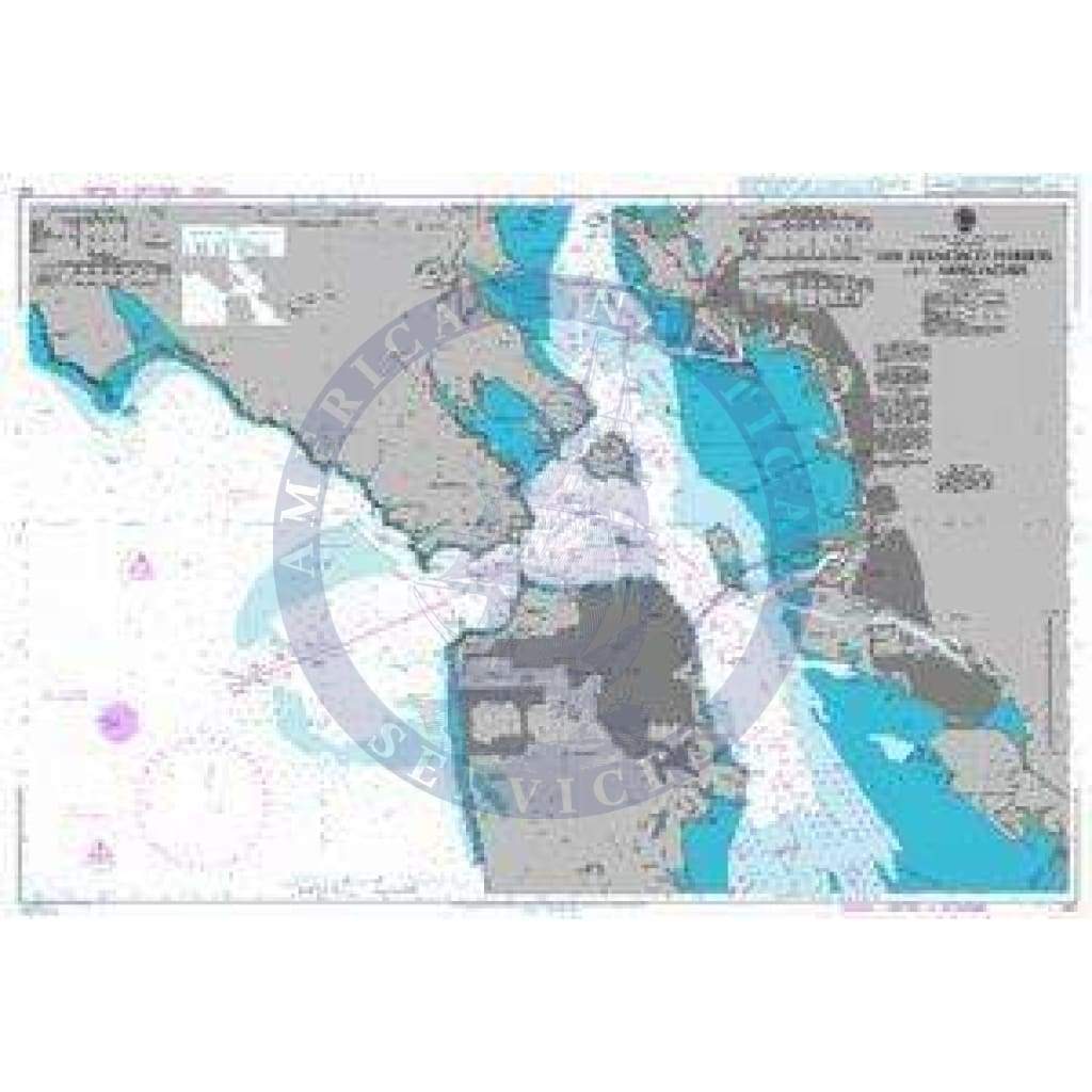 British Admiralty Nautical Chart 591: United States - West Coast, California, San Francisco Harbor and Approaches