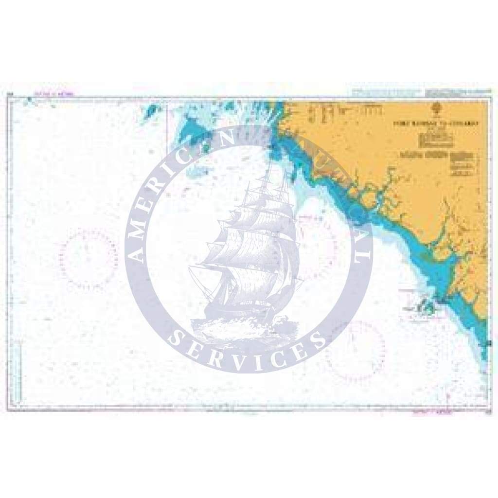 British Admiralty Nautical Chart 612: Port Kamsar to Conakry