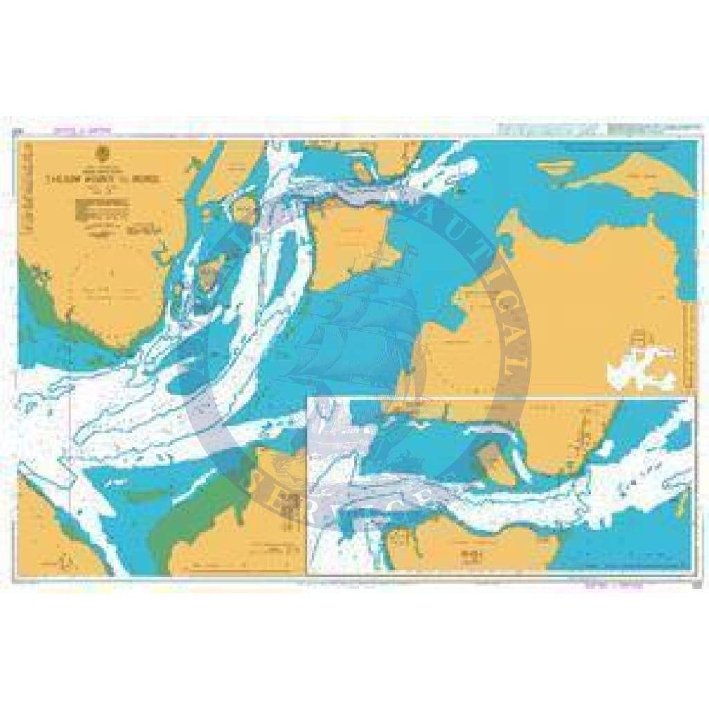 British Admiralty Nautical Chart 623: Tagrin Point to Pepel