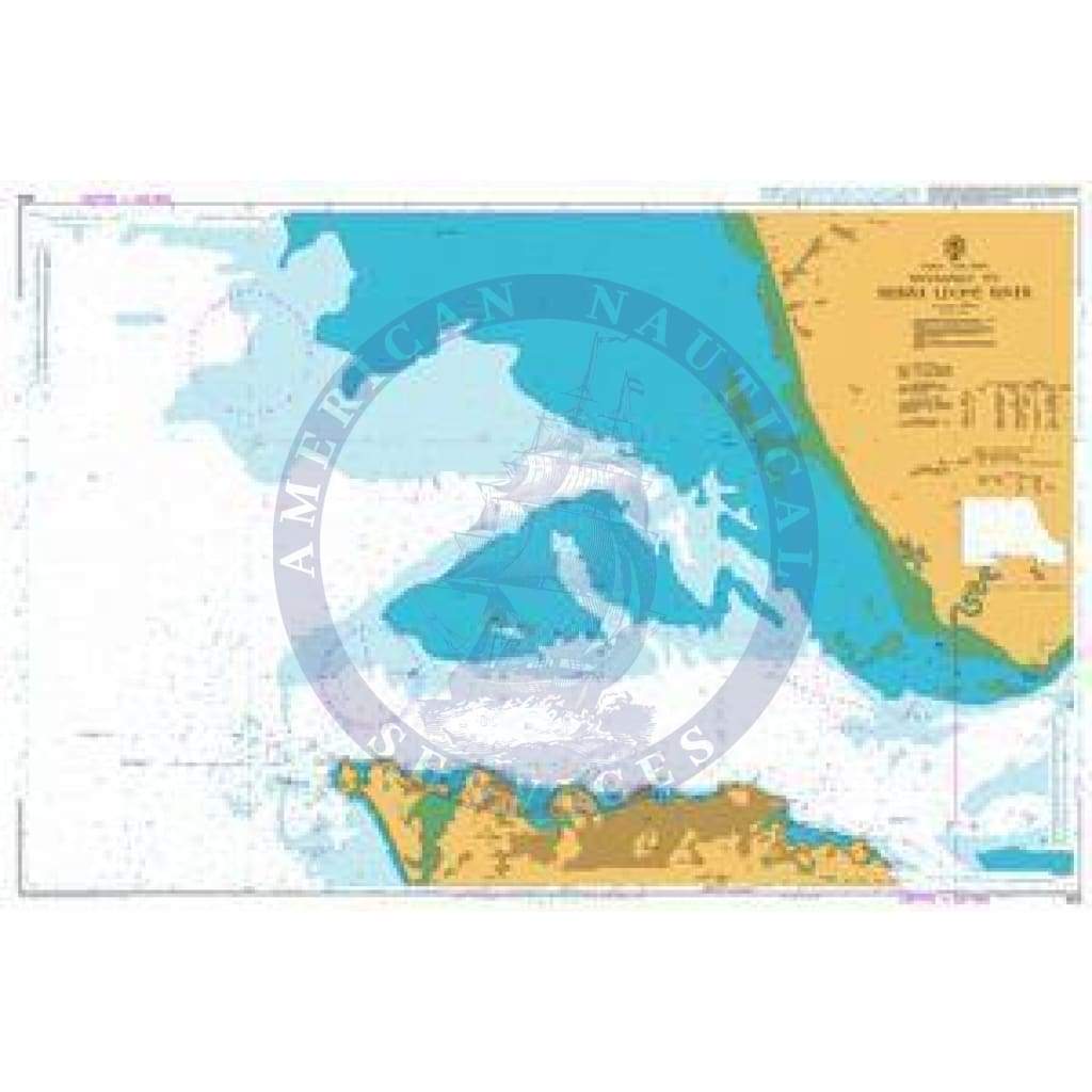 British Admiralty Nautical Chart  625: Sierra Leone, Entrance to Sierra Leone River