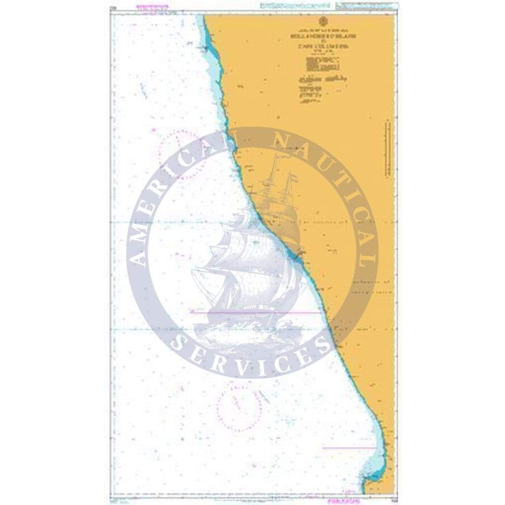 British Admiralty Nautical Chart 632: Hollandsbird Island to Cape Columbine