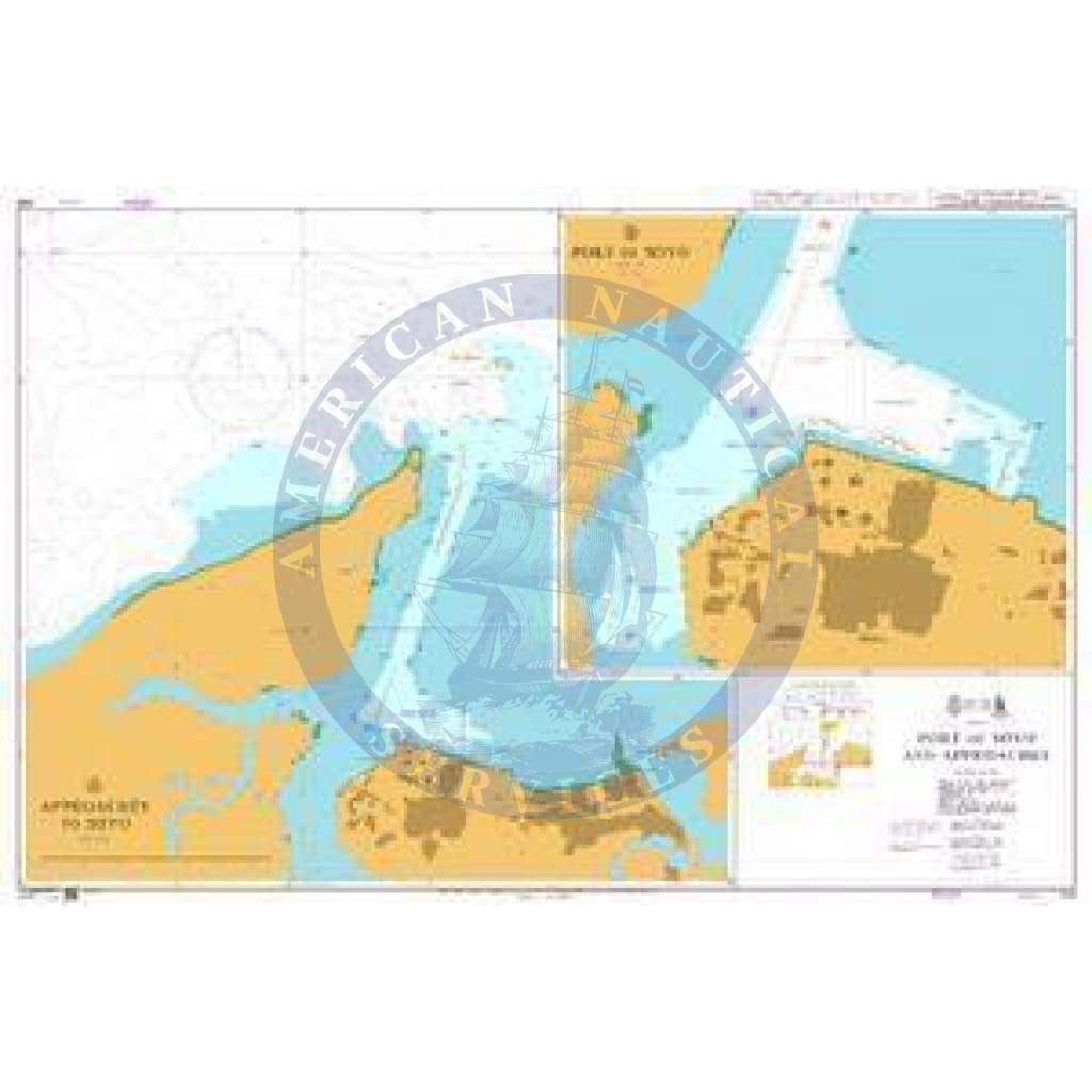 British Admiralty Nautical Chart 659: Angola, Port of Soyo and Approaches