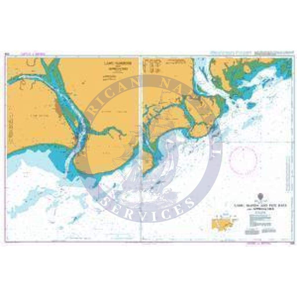 British Admiralty Nautical Chart 668: Lamu, Manda and Pate Bays and Approaches