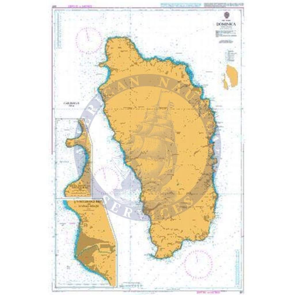 British Admiralty Nautical Chart 697: Dominica