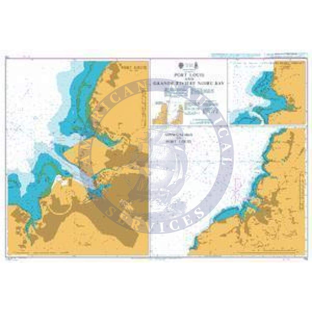 British Admiralty Nautical Chart 713: Port Louis and Grande Riviere Noire Bay
