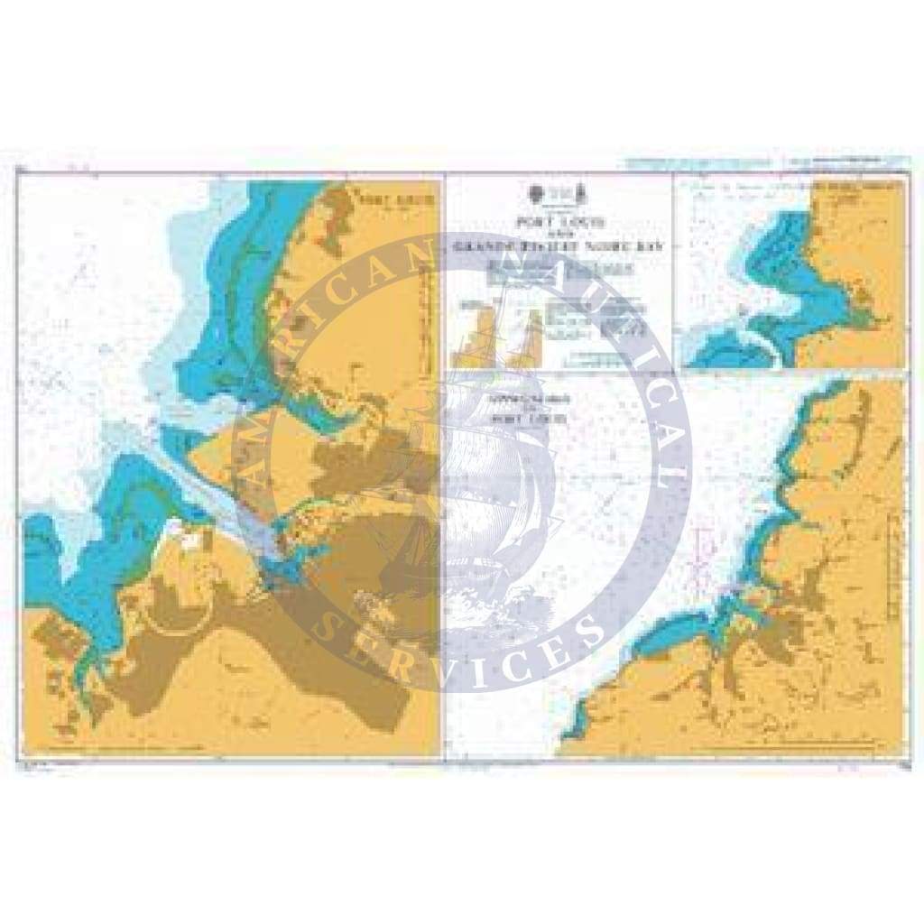 British Admiralty Nautical Chart 713: Port Louis and Grande Riviere Noire Bay