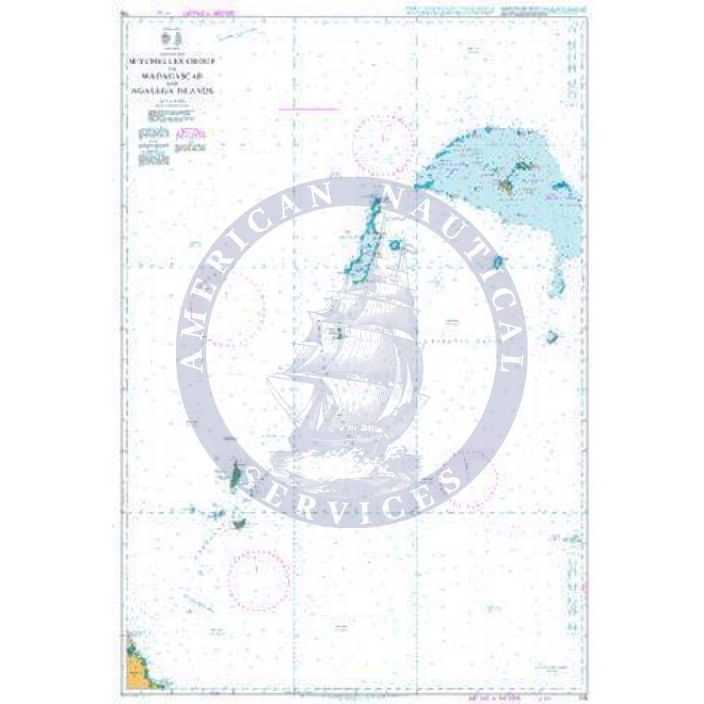 British Admiralty Nautical Chart  716: Seychelles Group to Madagascar and Agalega Islands
