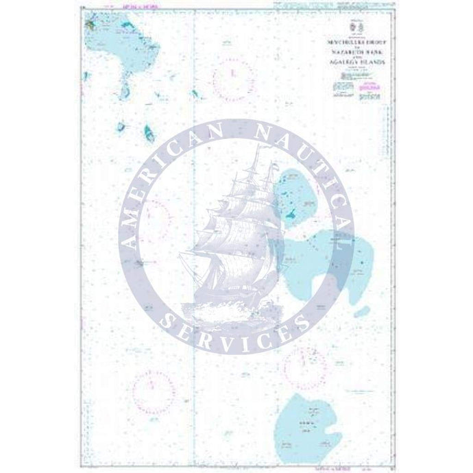 British Admiralty Nautical Chart   717: Seychelles Group to Nazareth Bank and Agalega Islands