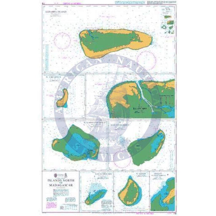 British Admiralty Nautical Chart 718: Islands North of Madagascar