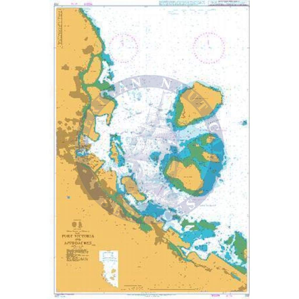 British Admiralty Nautical Chart 722: Port Victoria and Approaches