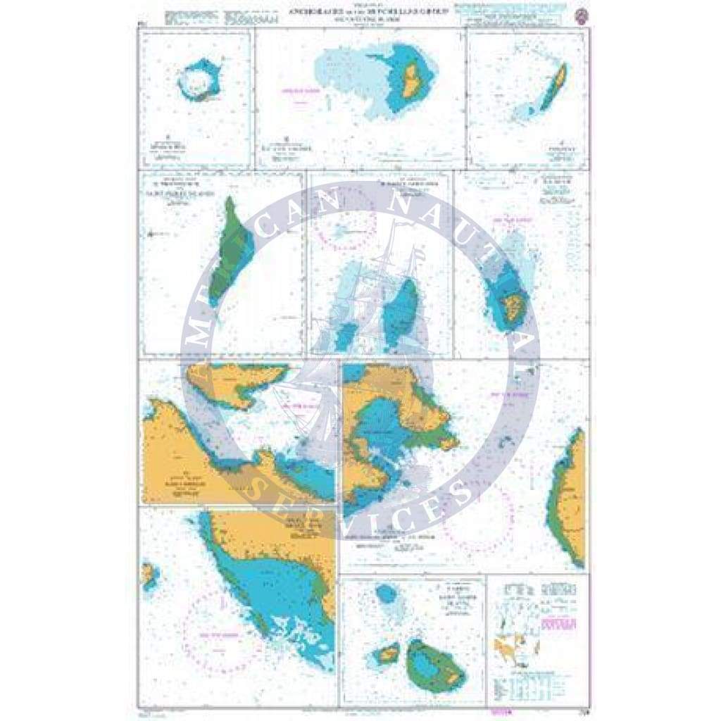 British Admiralty Nautical Chart 724: Anchorages in the Seychelles Group and Outlying Islands