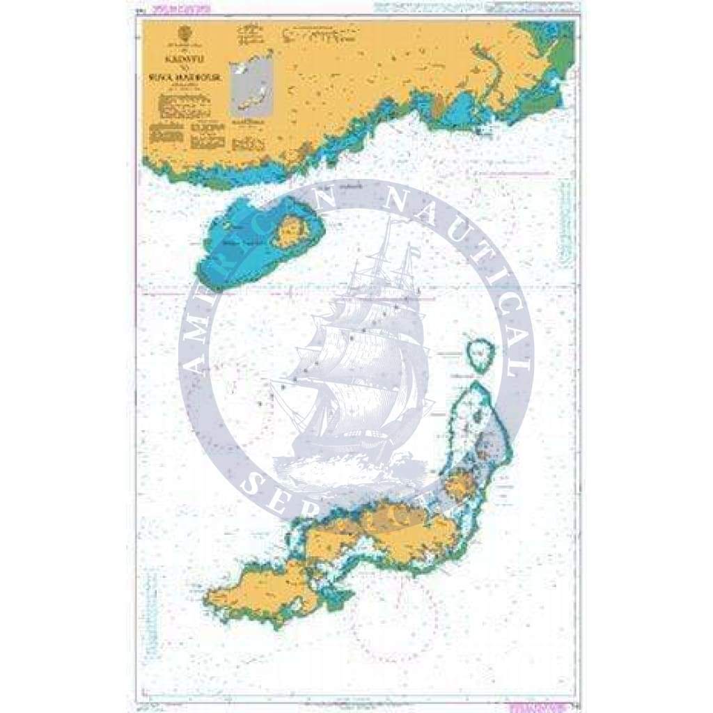 British Admiralty Nautical Chart  745: Kadavu to Suva Harbour