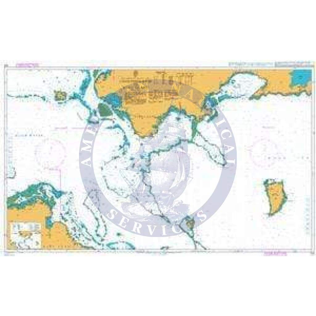 British Admiralty Nautical Chart 750: Charybdis Reef to Koro Island
