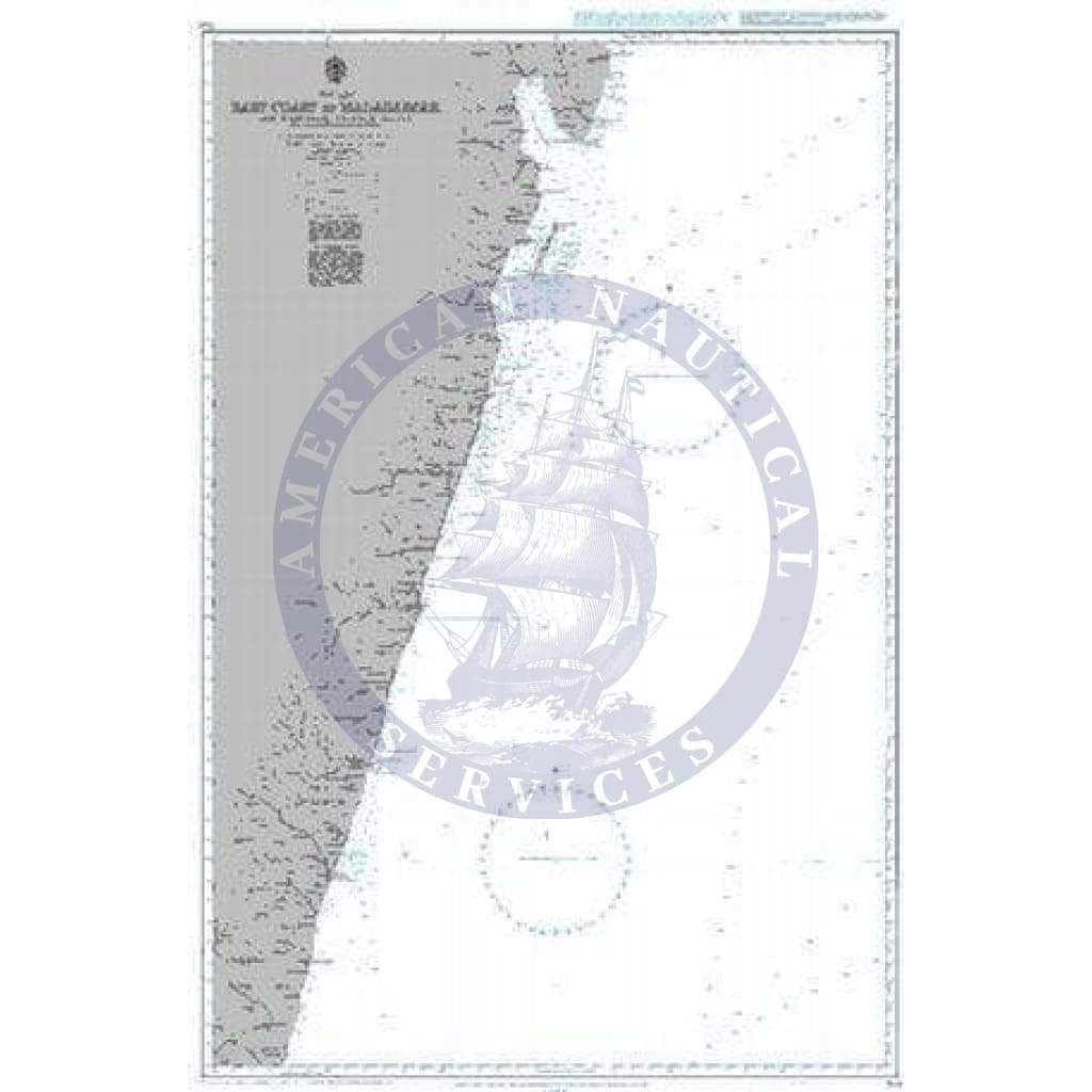 British Admiralty Nautical Chart 759: Baie d'Antongil to Farafangana