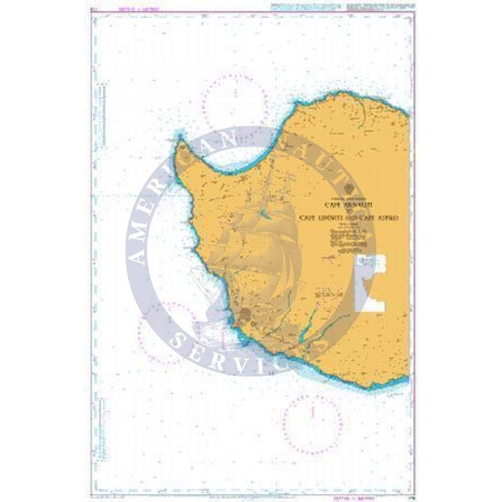 British Admiralty Nautical Chart 775: Cape Arnauti to Cape Limniti and Cape Aspro