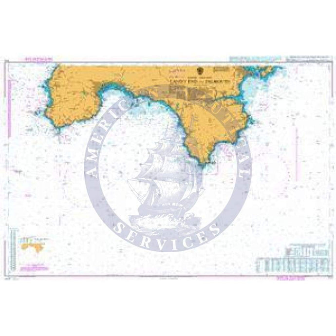 British Admiralty Nautical Chart 777: England - South Coast, Land's End to Falmouth
