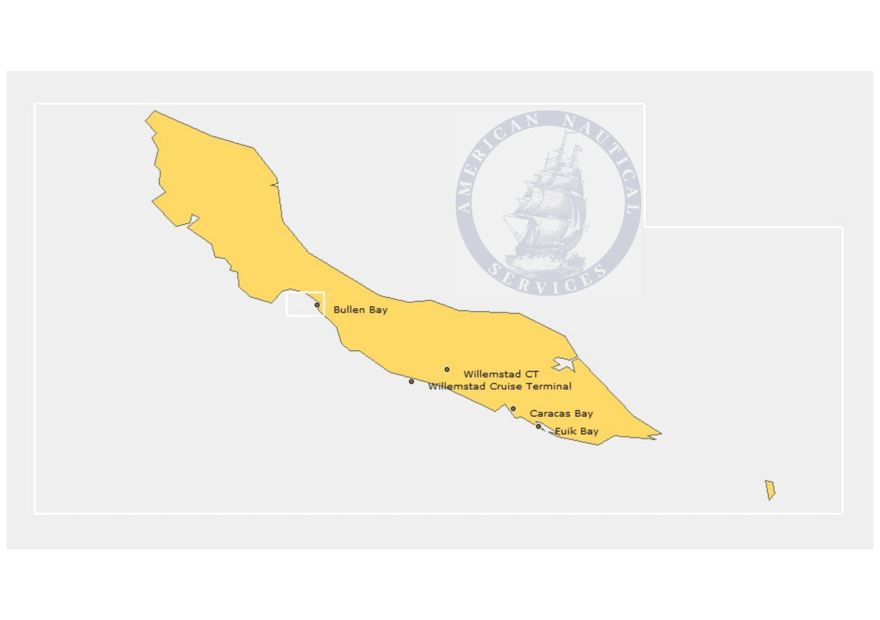 British Admiralty Nautical Chart 782: Curaçao