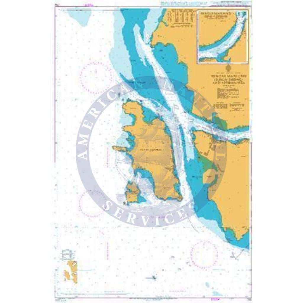 British Admiralty Nautical Chart 792: Sungai Manjung (Sungai Dinding) and Approaches