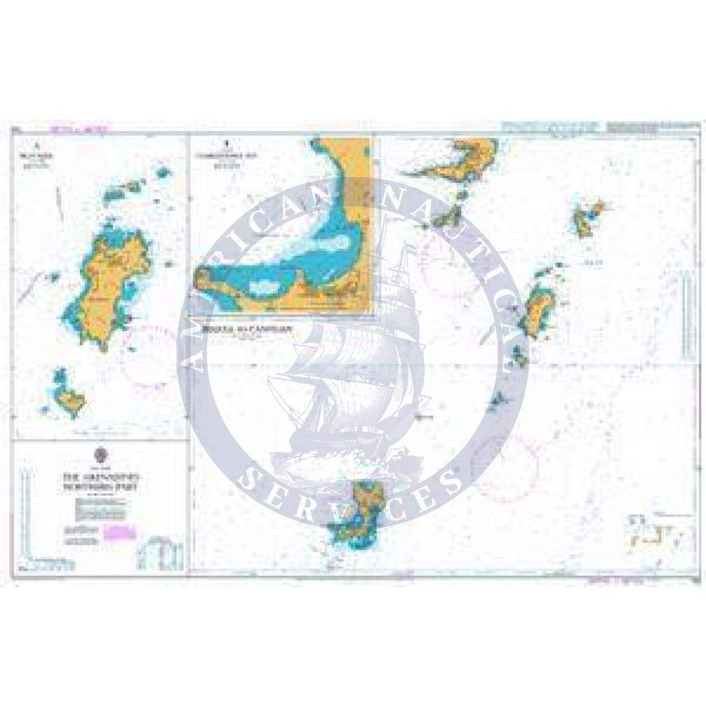 British Admiralty Nautical Chart  793: The Grenadines - Northern Part