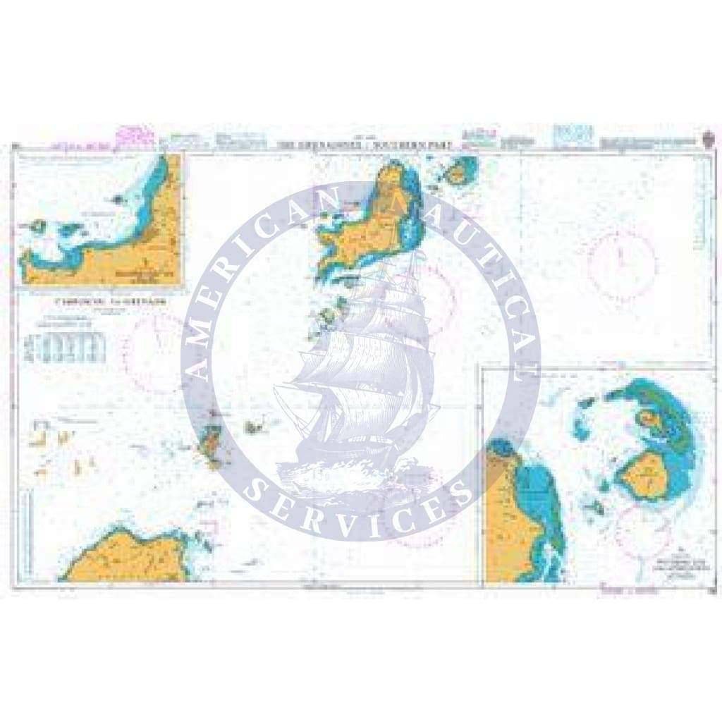British Admiralty Nautical Chart 795: The Grenadines - Southern Part