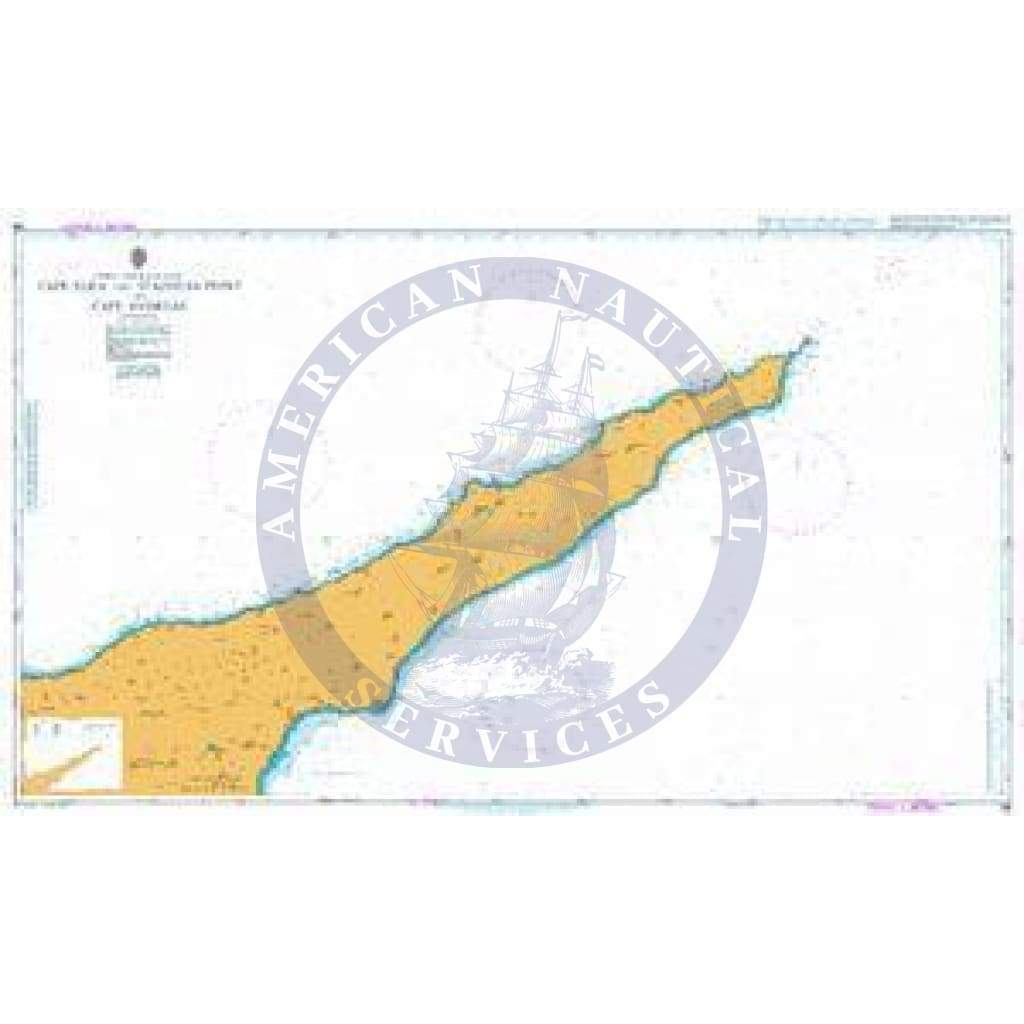 British Admiralty Nautical Chart 796: Cape Eloea and Stazousa Point to Cape Andreas
