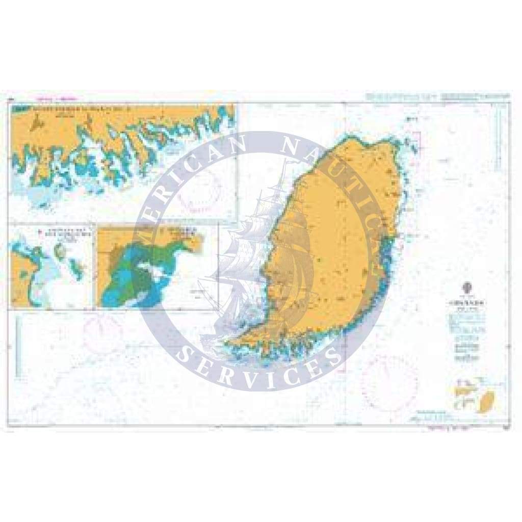 British Admiralty Nautical Chart 797: Grenada
