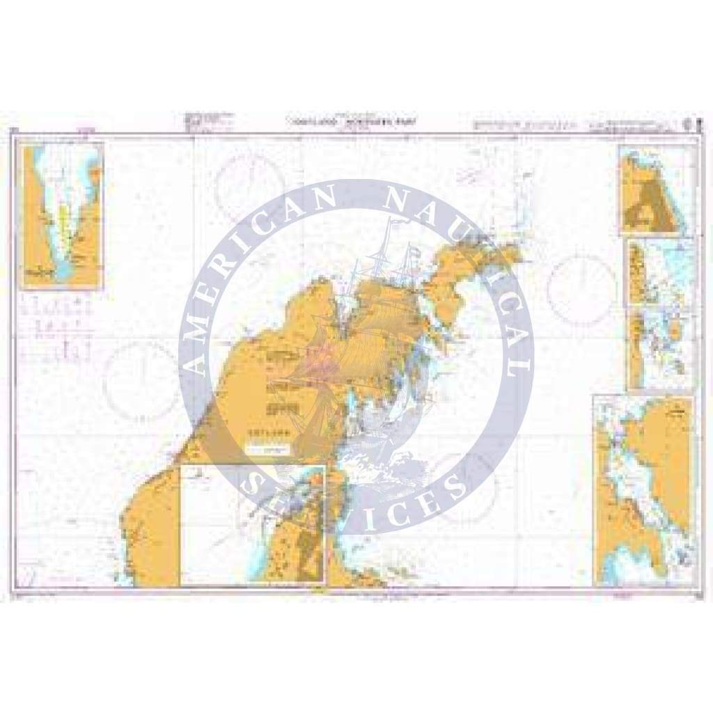 British Admiralty Nautical Chart 798: Sweden - East Coast, Gotland - Northern Part