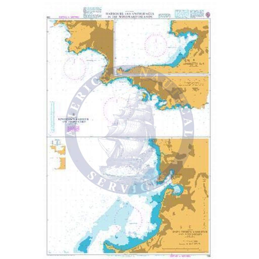 British Admiralty Nautical Chart 799: Harbours and Anchorages in the Windward Islands