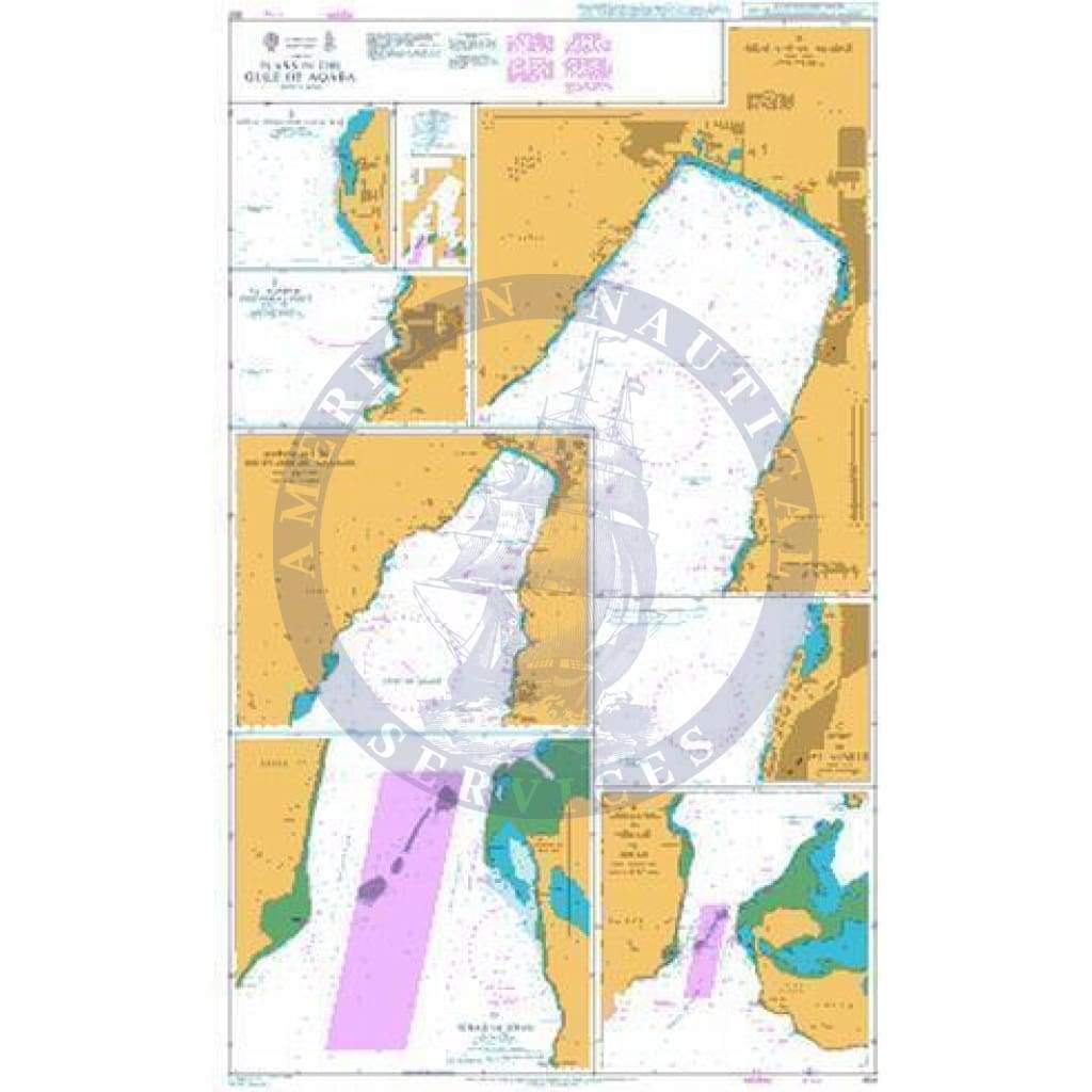 British Admiralty Nautical Chart 801: Red Sea, Plans in the Gulf of Aqaba