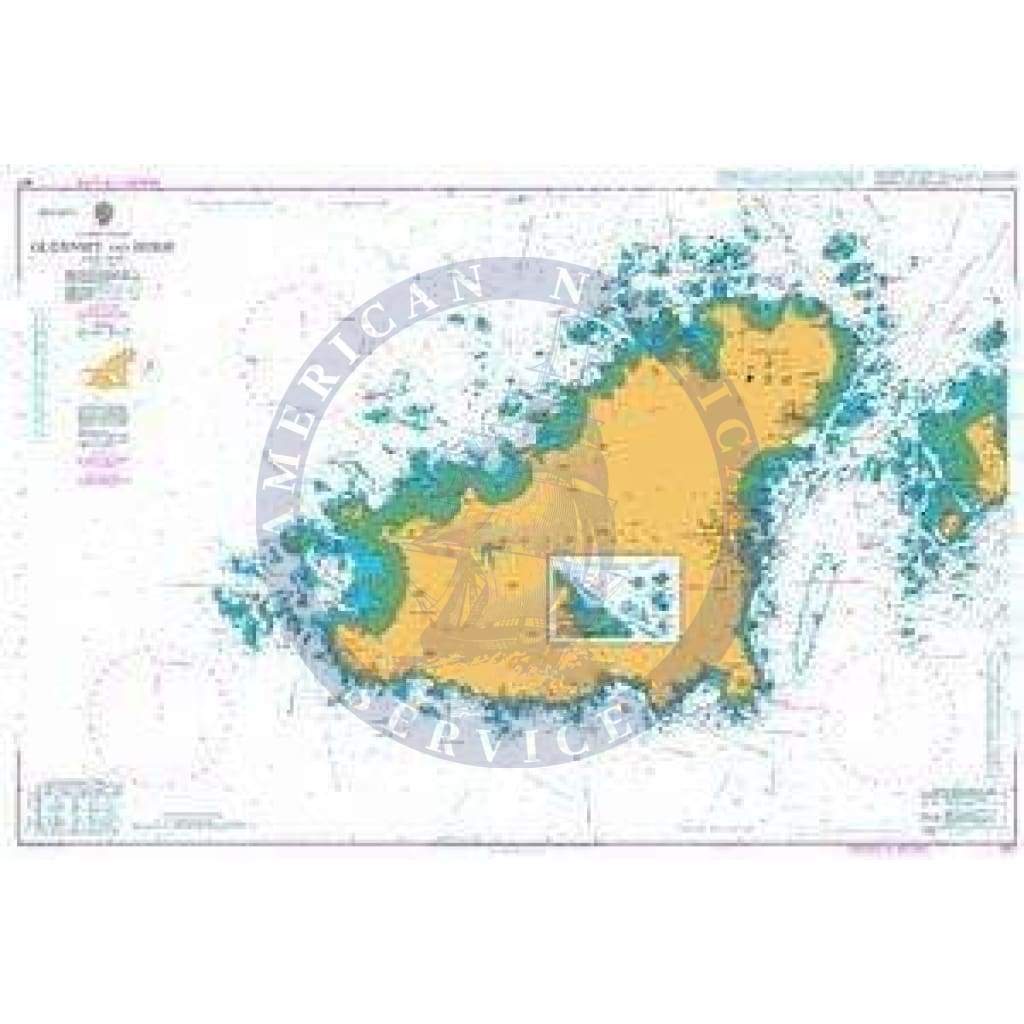 British Admiralty Nautical Chart  807: Channel Islands, Guernsey and Herm. Beaucette Marina