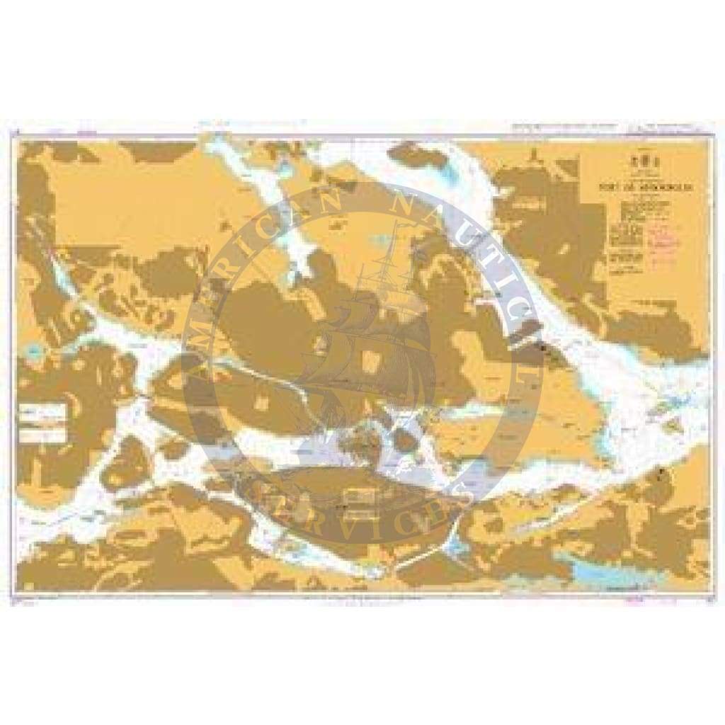 British Admiralty Nautical Chart 811: Sweden – East Coast, Stockholms Skärgård, Port of Stockholm