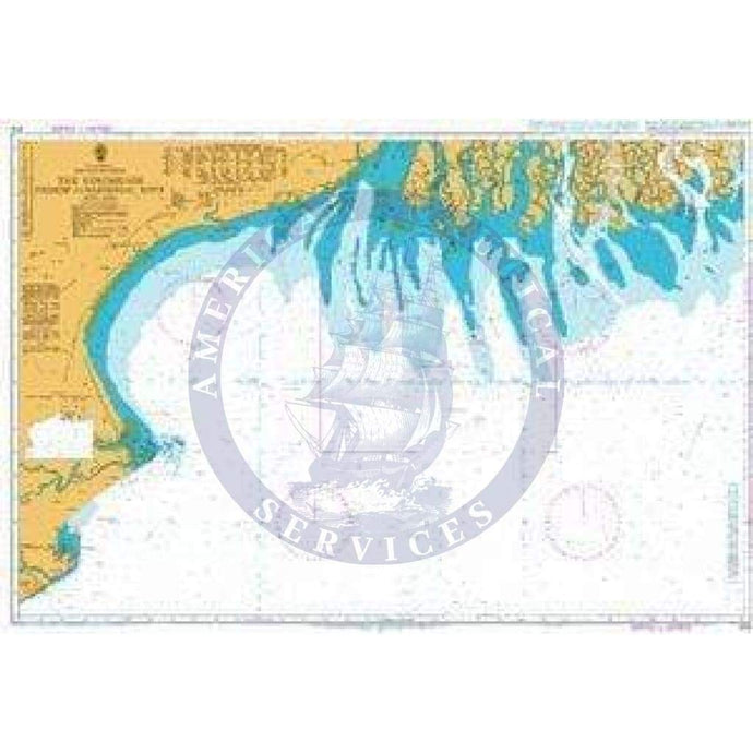 British Admiralty Nautical Chart 814: The Sandheads - Paradip to Raimangal River