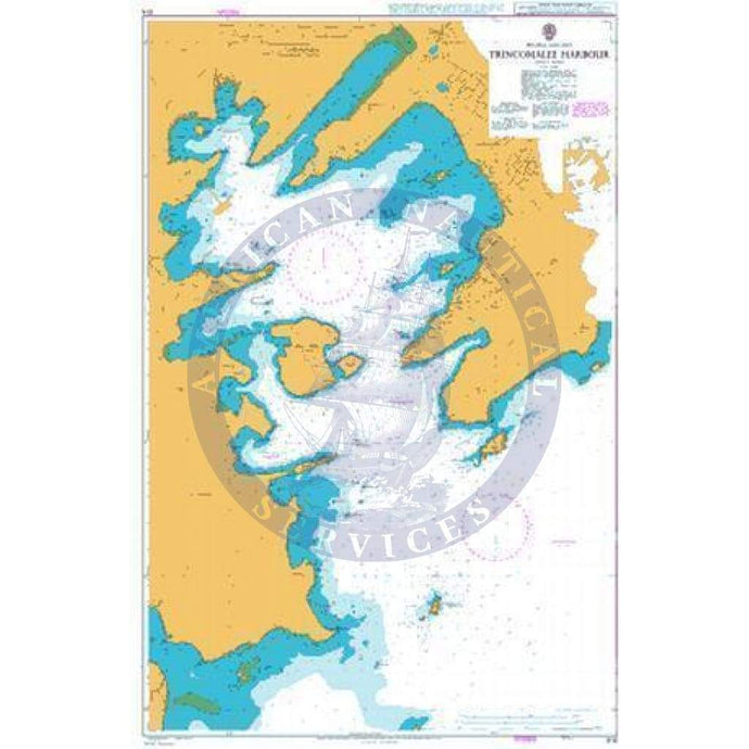 British Admiralty Nautical Chart 816: Trincomalee Harbour